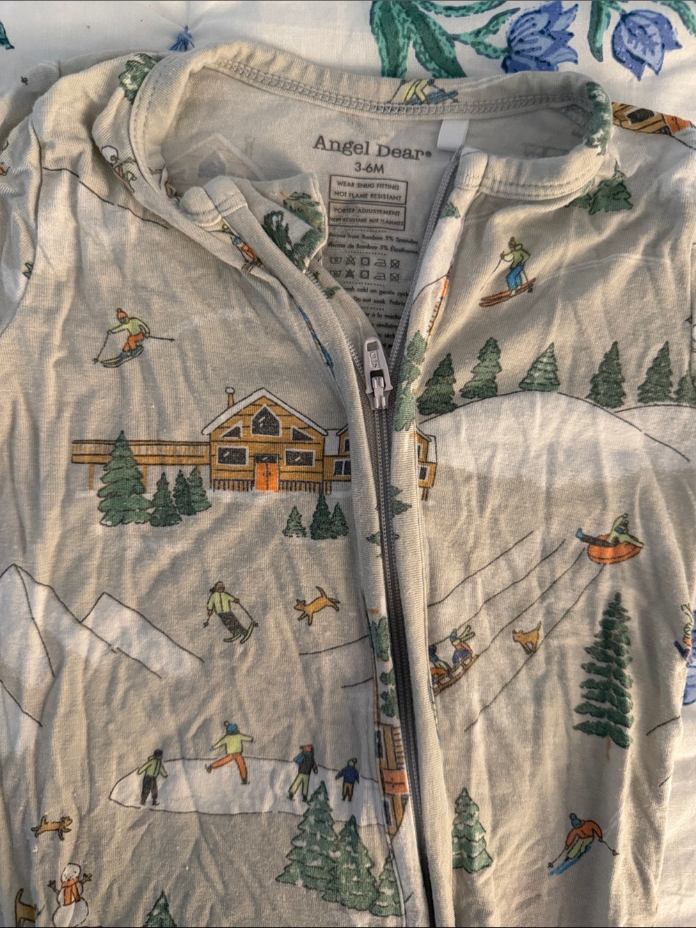 Angel Dear Cream Ski Lodge Zip Baby Sleep Sack